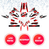 Graphic Kit Decals Fairing Sticker Custom Number For Razor MX350 MX400 (2021 or beyond) - LH020 Red Black Stripe - MC Motoparts