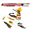 Graphic Kit Decals Fairing Sticker Custom Number For Razor MX350 MX400 (2021 or beyond) - LH021 Orange Black Stripe - MC Motoparts