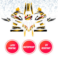 Graphic Kit Decals Fairing Sticker Custom Number For Razor MX350 MX400 (2021 or beyond) - LH021 Orange Black Stripe - MC Motoparts