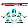 Graphic Kit Decals Fairing Sticker Custom Number For Razor MX350 MX400 (2021 or beyond) - LH023 Sea Green Black Stripe - MC Motoparts