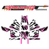 Graphic Kit Decals Fairing Sticker Custom Number For Razor MX350 MX400 (2021 or beyond) - LH024 Pink Black White Burst - MC Motoparts