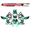 Graphic Kit Decals Fairing Sticker Custom Number For Razor MX350 MX400 (2021 or beyond) - LH028 Sea Green Black White Burst - MC Motoparts