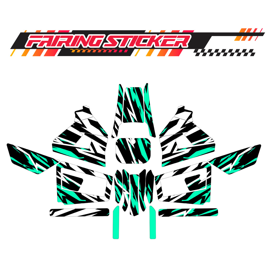 Graphic Kit Decals Fairing Sticker Custom Number For Razor MX350 MX400 ...