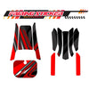 Graphic Kit Decals Fairing Sticker Custom Number For Razor MX350 MX400 (2021 or beyond) - LH031 Red Black Dynamic Lines - MC Motoparts