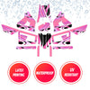Graphic Kit Decals Fairing Sticker Custom Number For Razor MX350 MX400 (2021 or beyond) - LH032 Pink Black Dynamic Lines - MC Motoparts