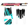 Graphic Kit Decals Fairing Sticker Custom Number For Razor MX350 MX400 (2021 or beyond) - LH033 Sea Green Black Dynamic Lines - MC Motoparts