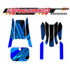 Graphic Kit Decals Fairing Sticker Custom Number For Razor MX350 MX400 (2021 or beyond) - LH034 Blue Black Dynamic Lines - MC Motoparts