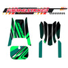 Graphic Kit Decals Fairing Sticker Custom Number For Razor MX350 MX400 (2021 or beyond) - LH035 Green Black Dynamic Lines - MC Motoparts