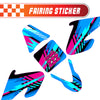 Graphic Kit Decals Fairing Sticker Custom Number For Razor MX500 MX650 - C002 Blue Geometric Burst - MC Motoparts