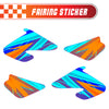 Graphic Kit Decals Fairing Sticker Custom Number For Razor MX500 MX650 - C004 Diagonal Stripes Burst