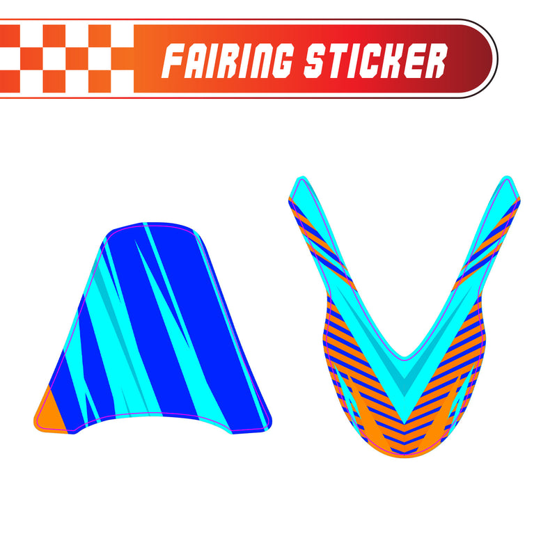 Graphic Kit Decals Fairing Sticker Custom Number For Razor MX500 MX650 - C004 Diagonal Stripes Burst