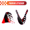 Graphic Kit Decals Fairing Sticker Custom Number For Razor MX500 MX650 - C005 Red Vibrant Brushstrokes