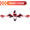 Graphic Kit Decals Fairing Sticker Custom Number For Razor MX500 MX650 - C005 Red Vibrant Brushstrokes