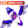 Graphic Kit Decals Fairing Sticker Custom Number For Razor MX500 MX650 - C006 Blue Burst Stripe - MC Motoparts