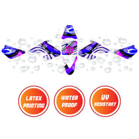 Graphic Kit Decals Fairing Sticker Custom Number For Razor MX500 MX650 - C006 Blue Burst Stripe - MC Motoparts