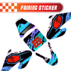 Graphic Kit Decals Fairing Sticker Custom Number For Razor MX500 MX650 - C009 Blue Pixel Burst - MC Motoparts