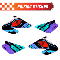 Graphic Kit Decals Fairing Sticker Custom Number For Razor MX500 MX650 - C009 Blue Pixel Burst