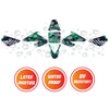 Graphic Kit Decals Fairing Sticker Custom Number For Razor MX500 MX650 - C010 Green Jewel-Toned Terrain