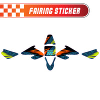 Graphic Kit Decals Fairing Sticker Custom Number For Razor MX500 MX650 - C012 Neon Prism Burst