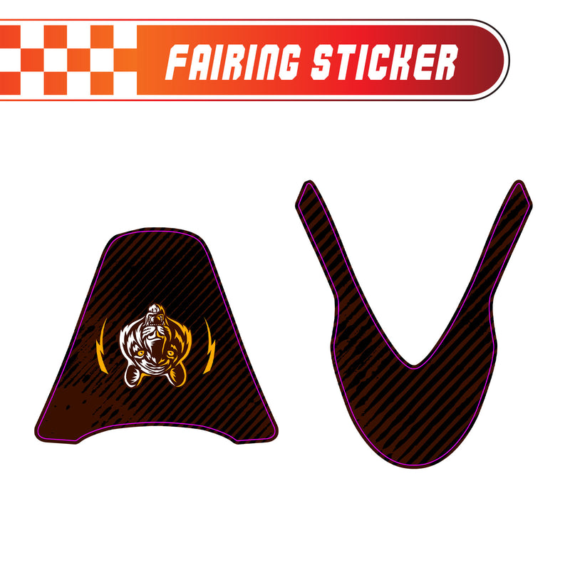 Graphic Kit Decals Fairing Sticker Custom Number For Razor MX500 MX650 - C013 Tiger