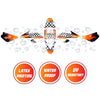 Graphic Kit Decals Fairing Sticker Custom Number For Razor MX500 MX650 - L001 Checkered Fire