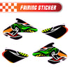 Graphic Kit Decals Fairing Sticker Custom Number For Razor MX500 MX650 - L002 Neon Serpent Skin