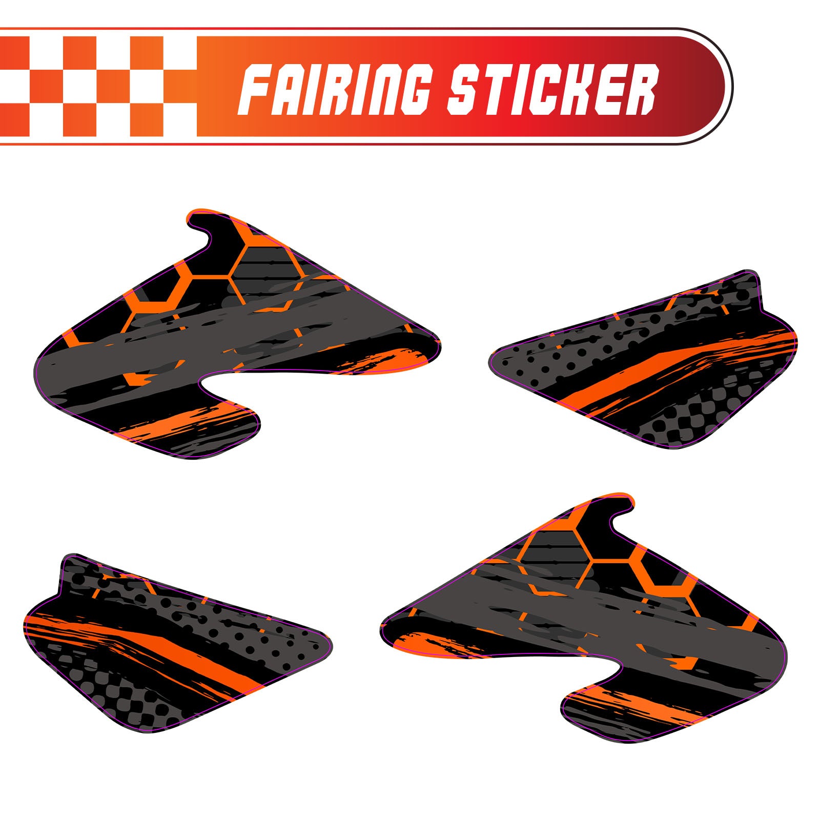 Graphic Kit Decals Fairing Sticker Custom Number For Razor MX500