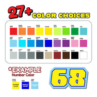 Custom Racing Number Stickers (G002 Style) – 3-Pack Personalized Dirt Bike & Motorcycle Decals