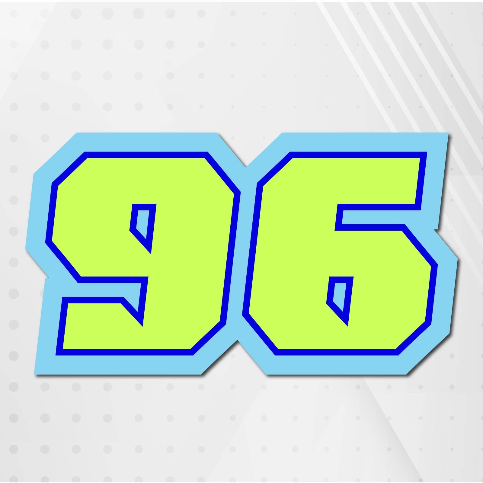 Custom Racing Number Stickers (G002 Style) – 3-Pack Personalized Dirt Bike & Motorcycle Decals