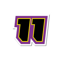 Custom Racing Number Stickers (G003 White Outline Style) – 3-Pack Personalized Dirt Bike & Motorcycle Decals