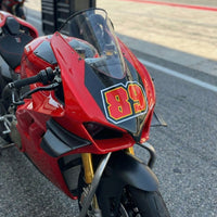 Custom Racing Number Stickers (G003 White Outline Style) – 3-Pack Personalized Dirt Bike & Motorcycle Decals