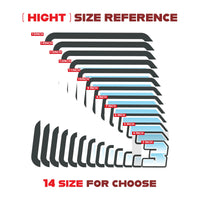 Three custom racing number stickers with gradient style from MC Motoparts, designed for dirt bikes and motorcycles.