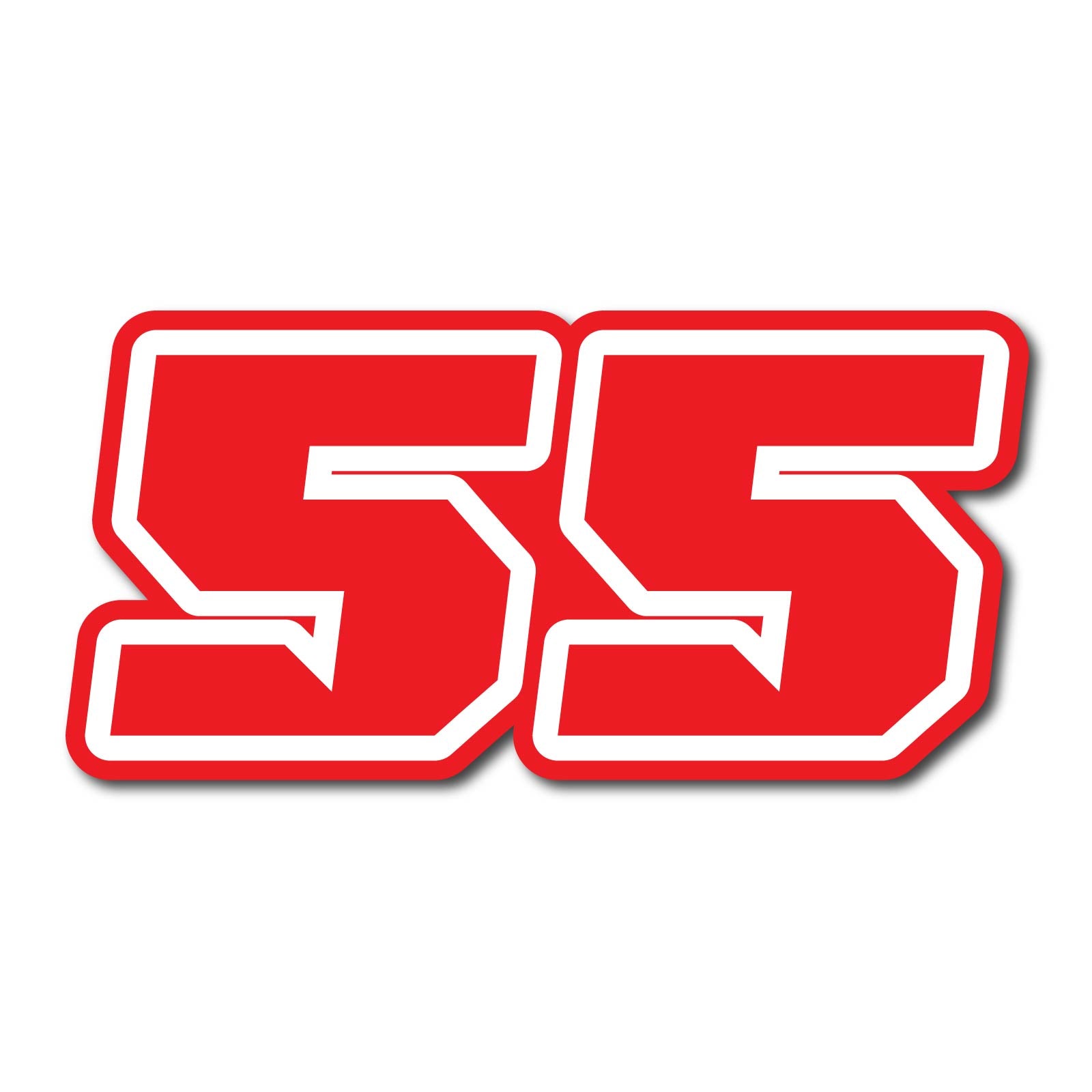 Three custom racing number stickers for dirt bikes and motorcycles, featuring G007 style decals with personalized numbers.