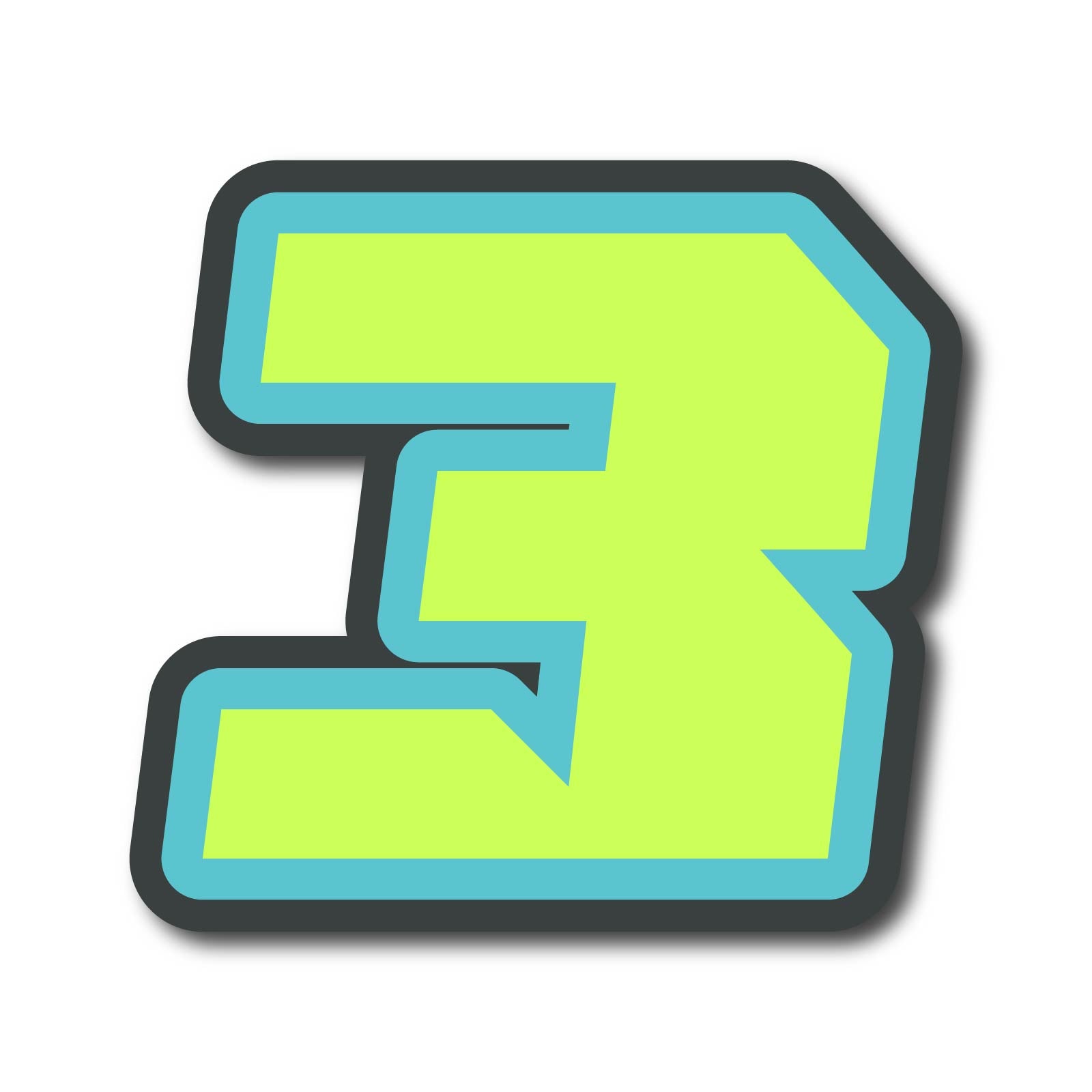 Three custom racing number stickers for dirt bikes and motorcycles featuring the G007 style by MC Motoparts.