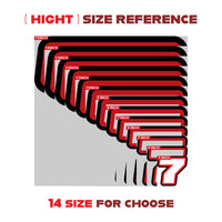 Three custom MC Motoparts racing number stickers featuring G007 style for dirt bikes and motorcycles, shown in size 2.