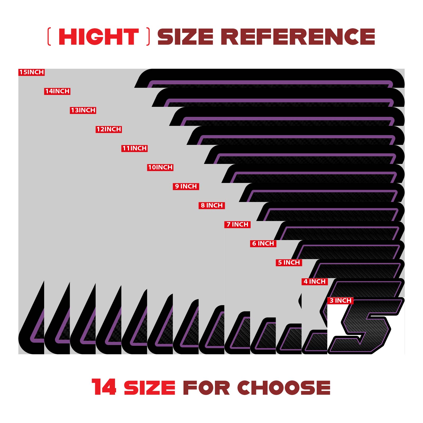 Three custom racing number stickers in G011 carbon fiber style, designed for dirt bikes and motorcycles.