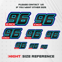 Custom MC Motoparts G013 carbon fiber racing number and name decals on professional vinyl for dirt bikes and motorcycles.