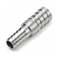 MC Motoparts 10mm to 13mm 304 stainless steel hose barb reducer joiner coupler, 50mm straight fitting