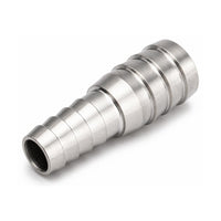 MC Motoparts 304 stainless steel hose barb reducer adapter, 10mm to 14mm, 50mm straight joiner coupler