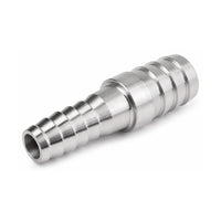 MC Motoparts 304 stainless steel 12mm to 15mm hose barb reducer joiner coupler, 50mm straight fitting