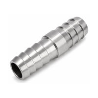 MC Motoparts 12mm to 19mm 304 stainless steel hose barb reducer joiner coupler, 50mm straight fitting
