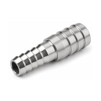 MC Motoparts 304 stainless steel hose barb reducer adapter, 12mm to 25mm straight 50mm joiner coupler