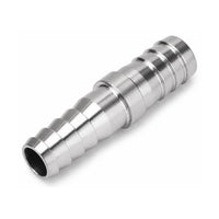 MC Motoparts 14mm to 16mm 304 stainless steel hose barb reducer joiner coupler, 50mm straight fitting