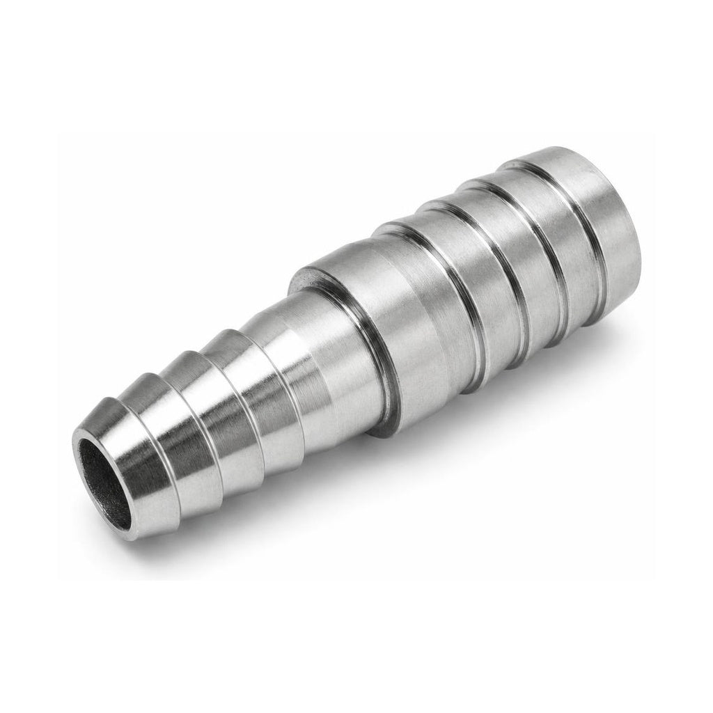 MC Motoparts 304 stainless steel hose barb reducer adapter, 15mm to 19mm, 50mm straight joiner coupler