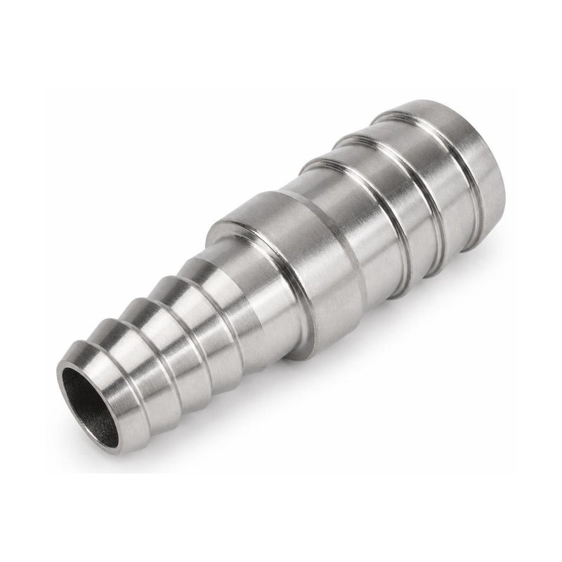 MC Motoparts 304 stainless steel hose barb reducer joiner, 20mm to 38mm, 50mm straight fitting