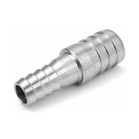 MC Motoparts 304 stainless steel hose barb reducer adapter, 25mm to 38mm straight joiner coupler
