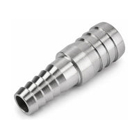 MC Motoparts 304 stainless steel 8mm to 15mm hose barb reducer joiner coupler, 50mm straight fitting