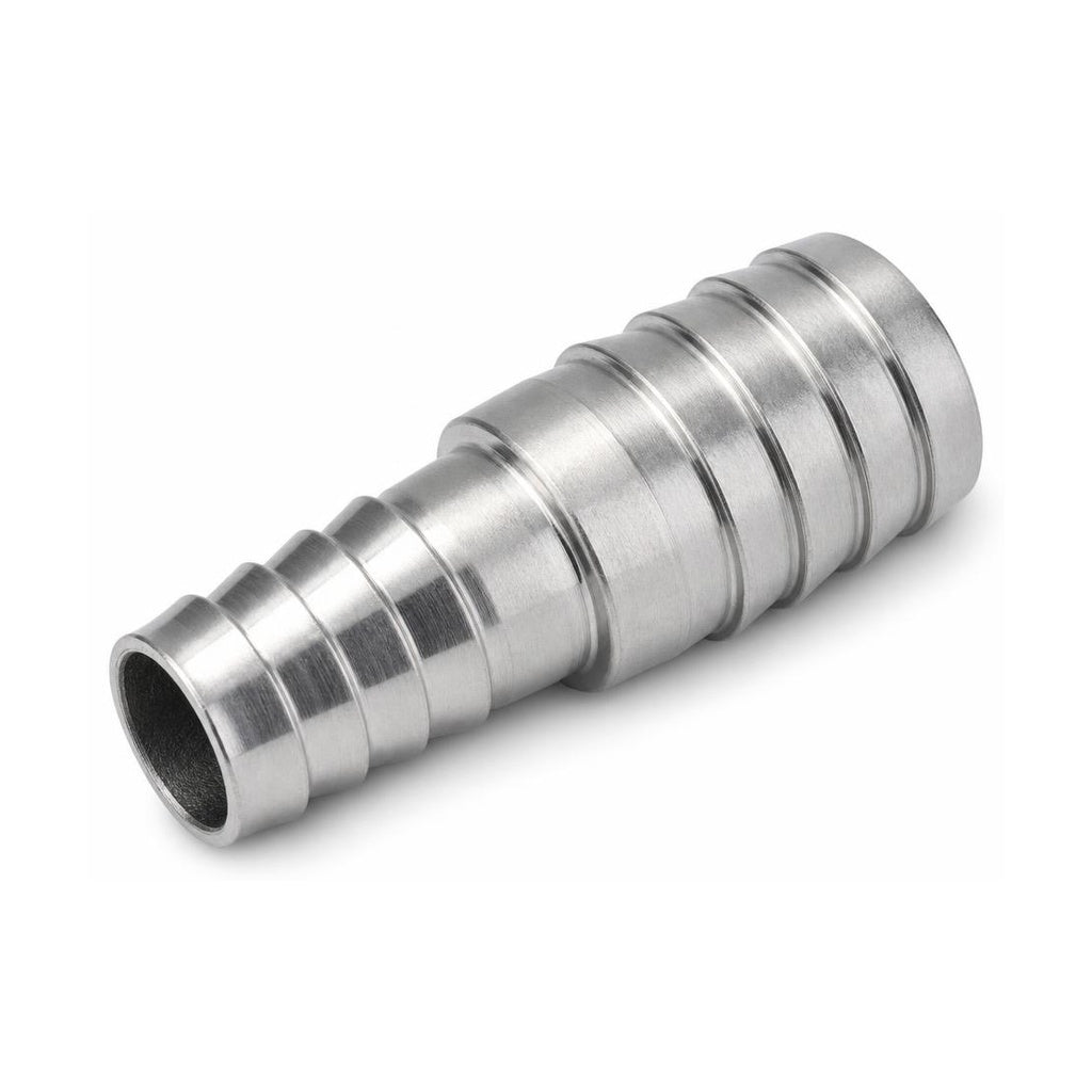 MC Motoparts 304 stainless steel hose barb reducer adapter, 8mm to 25mm, 50mm straight coupler