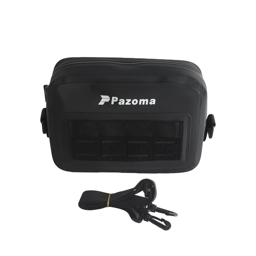 Pazoma 100% Waterproof Motorcycle Handlebar T-Bar Bag Storage with Airtight Zipper for All-Weather Riding for Harley Dyna Softail