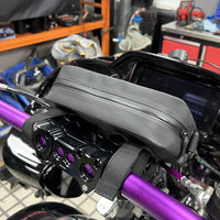 Pazoma 100% Waterproof Motorcycle Handlebar T-Bar Bag Storage with Airtight Zipper for All-Weather Riding for Harley Dyna Softail
